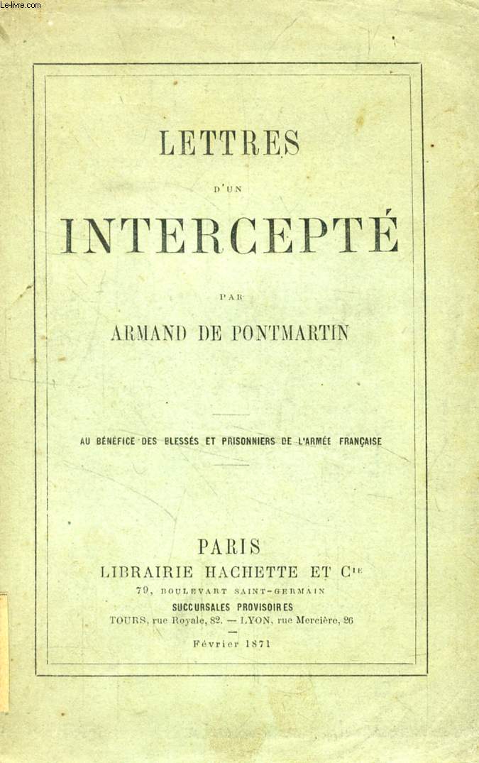 LETTRES D'UN INTERCEPTE