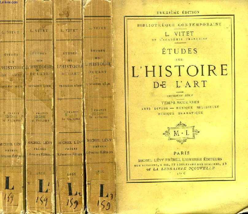 ETUDES SUR L'HISTOIRE DE L'ART, 4 TOMES