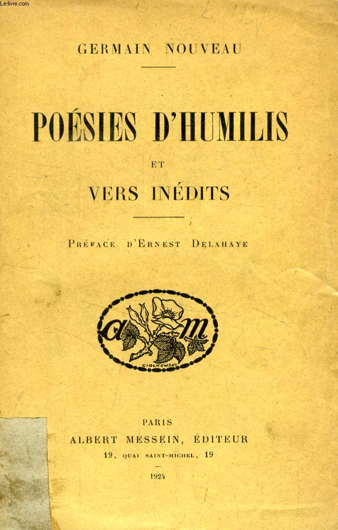 POESIES D'HUMILIS ET VERS INEDITS