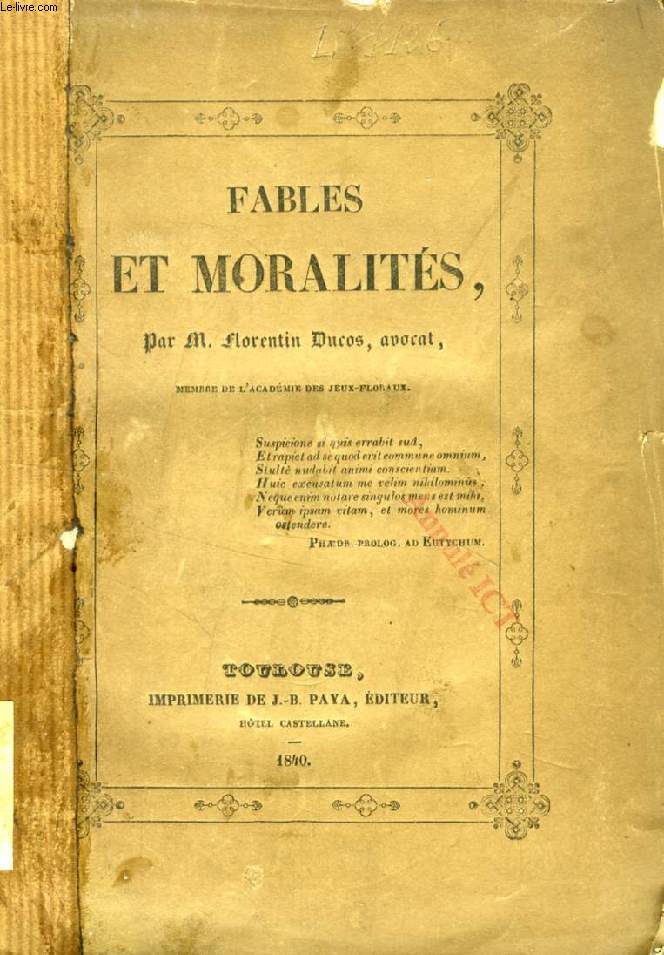 FABLES ET MORALITES