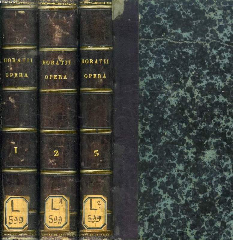 QUINTUS HORATIUS FLACCUS CUM VARIIS LECTIONIBUS ARGUMENTIS NOTIS VETERIBUS AC NOVIS, 3 TOMES