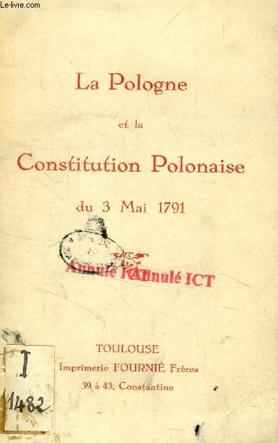 LA POLOGNE ET LA CONSTITUTION POLONAISE DU 3 MAI 1791