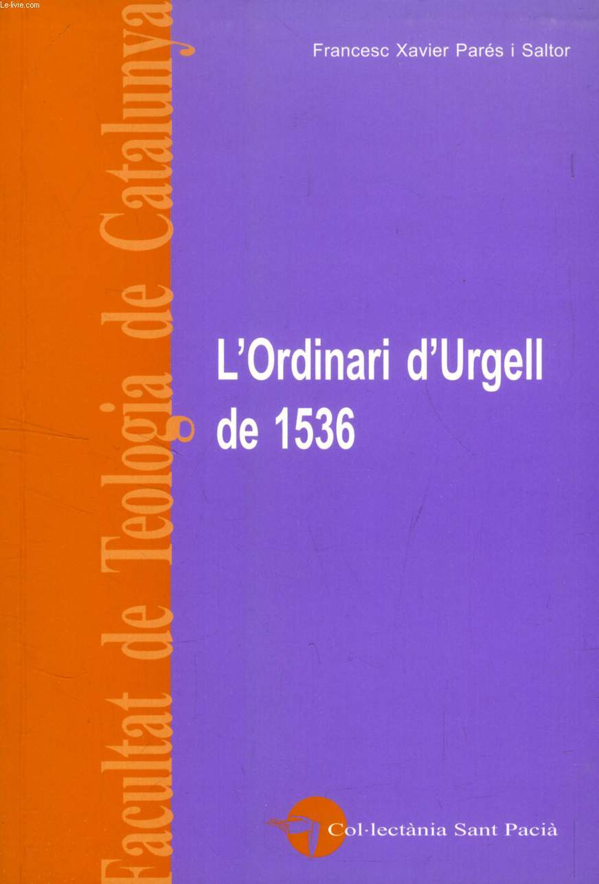 L'ORDINARI D'URGELL DE 1536