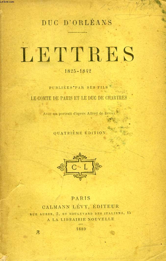 LETTRES, 1825-1842