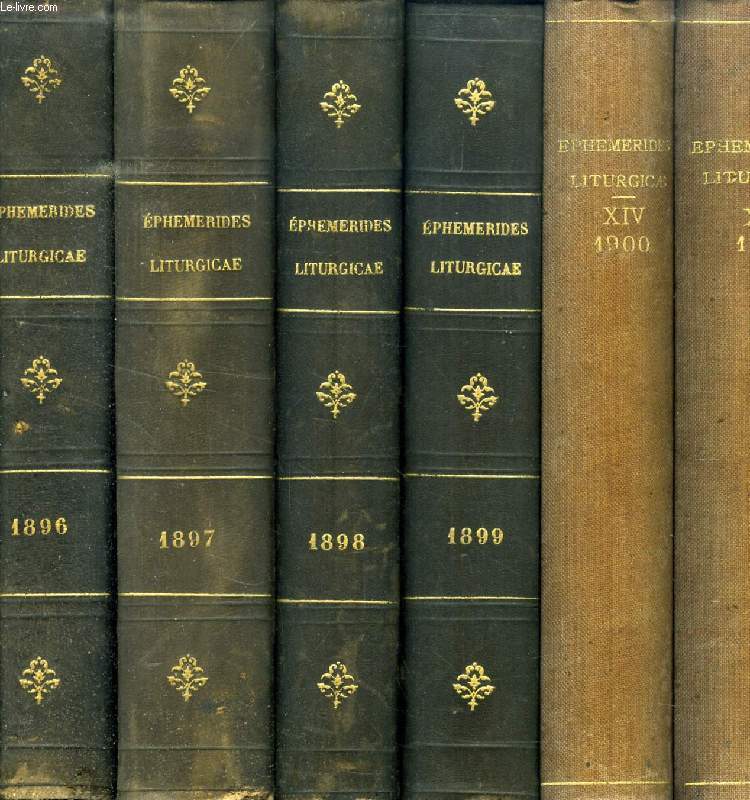 EPHEMERIDES LITURGICAE, 33 TOMES (1896-1928)