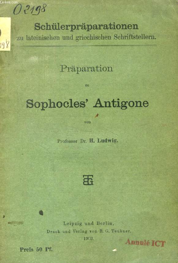 PRPARATION ZU SOPHOCLES' ANTIGONE