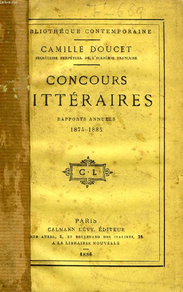CONCOURS LITTERAIRES, RAPPORTS ANNUELS, 1875-1885