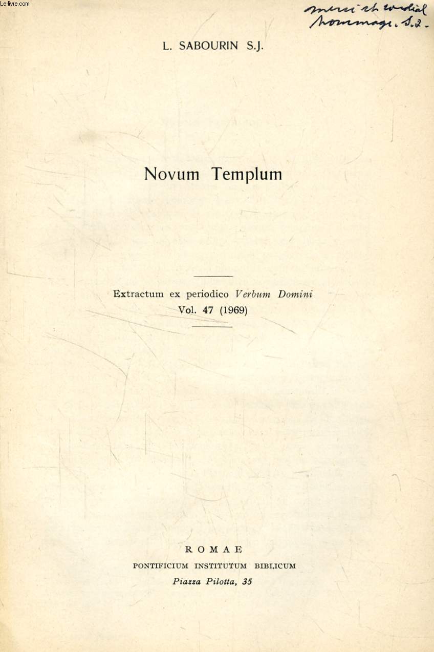 NOVUM TEMPLUM (EXTRACTUM)