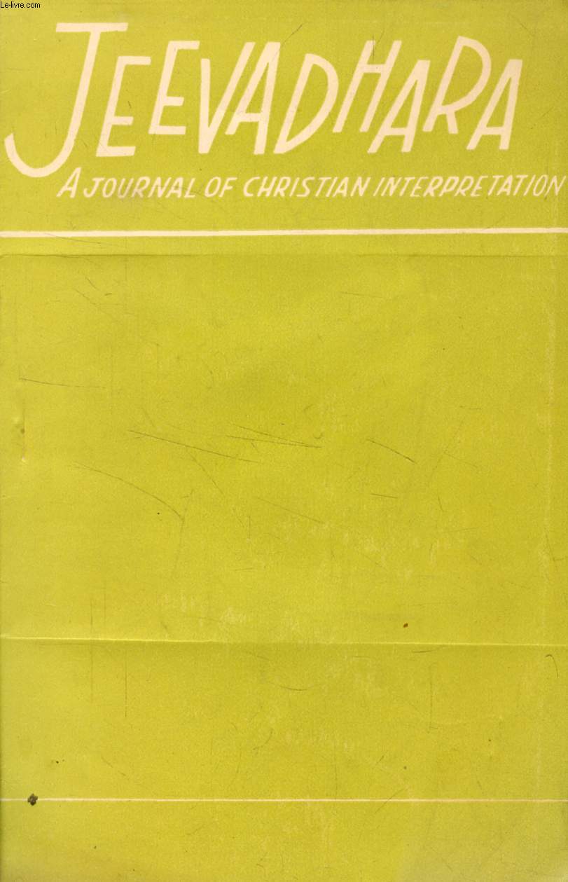 JEEVADHARA, A JOURNAL OF CHRISTIAN INTERPRETATION (OFFPRINT), THE TRAGEDY OF MAN ACCORDING TO St PAUL