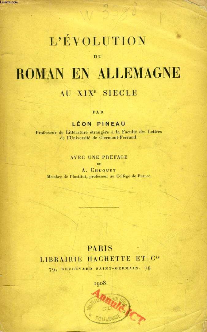 L'EVOLUTION DU ROMAN EN ALLEMAGNE AU XIXe SIECLE