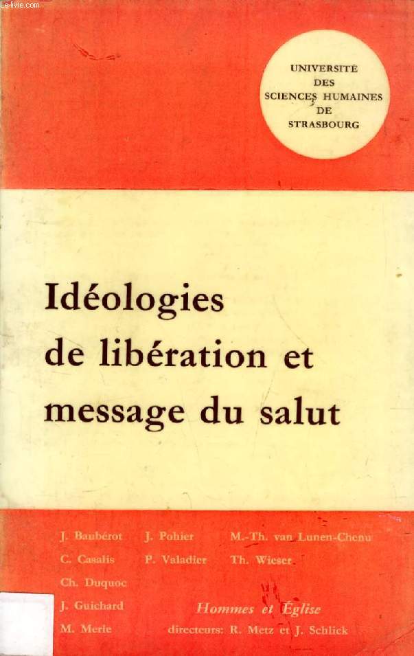 IDEOLOGIES DE LIBERATION ET MESSAGE DU SALUT, 4e COLLOQUE DU CERDIC