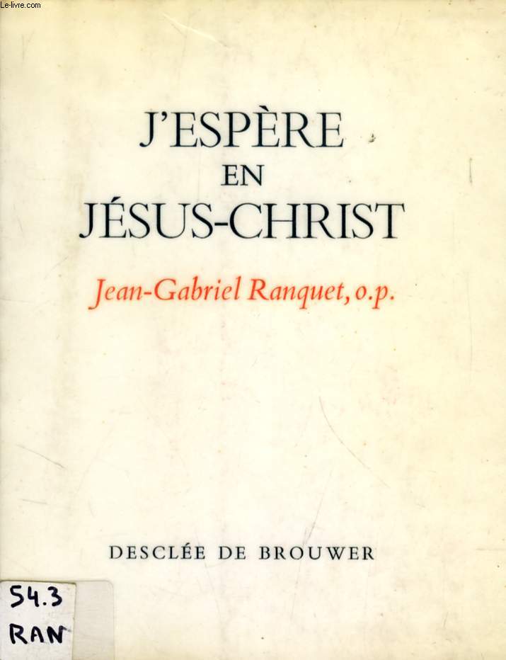 J'ESPERE EN JESUS-CHRIST