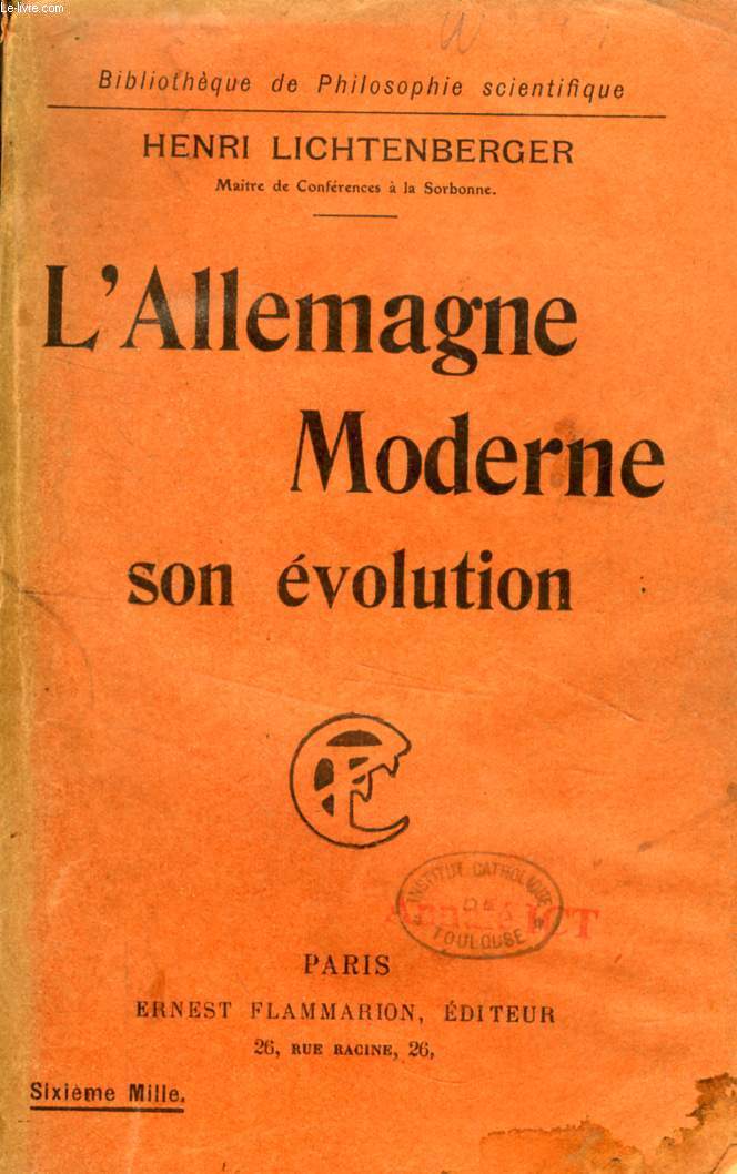 L'ALLEMAGNE MODERNE, SON EVOLUTION