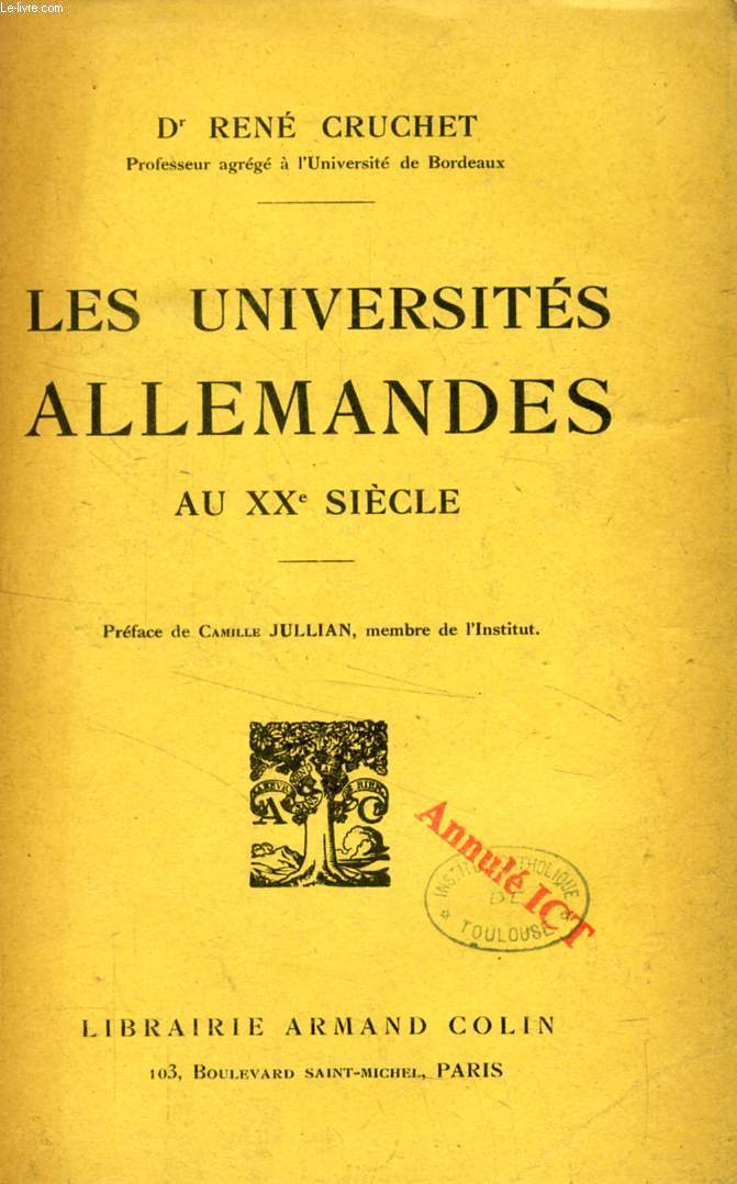 LES UNIVERSITES ALLEMANDES AU XXe SIECLE