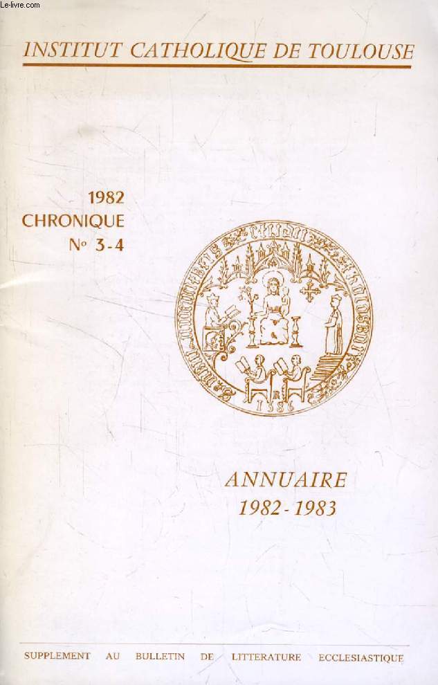 CHRONIQUE, N 3-4, 1982, ANNUAIRE 1982-1983