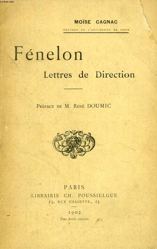 FENELON, LETTRES DE DIRECTION