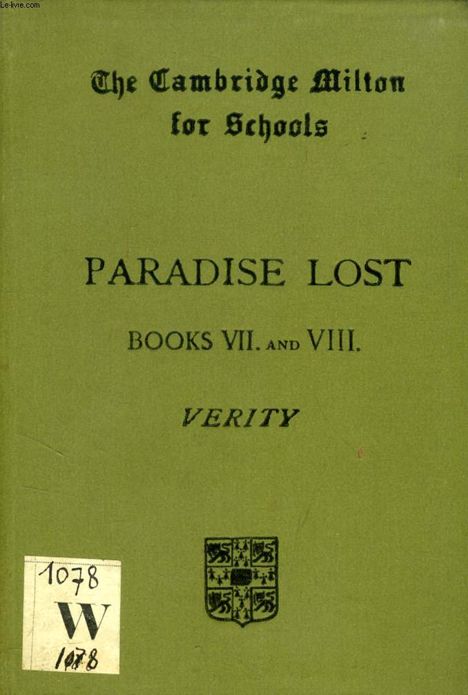 PARADISE LOST, BOOKS VII & VIII