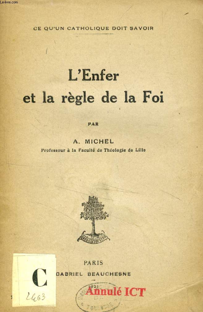 L'ENFER ET LA REGLE DE LA FOI