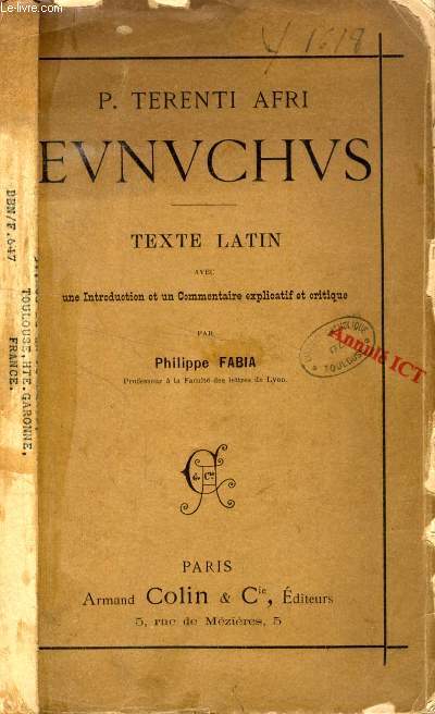 P. TERENTI AFRI EUNUCHUS, TEXTE LATIN