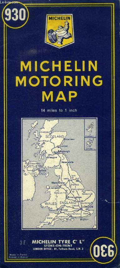MICHELIN MOTORING MAP, N 930 (GREAT BRITAIN)