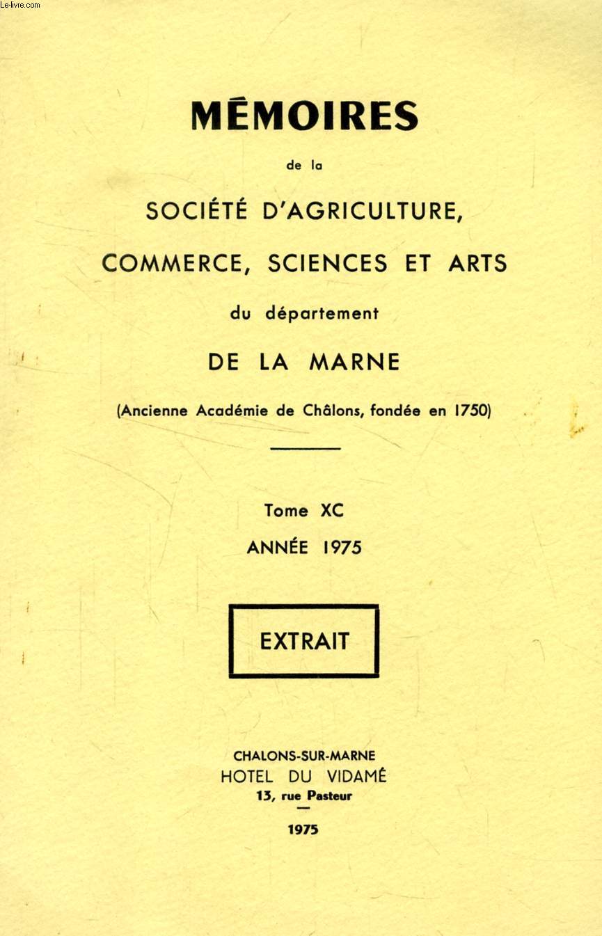 MEMOIRES DE LA SOCIETE D'AGRICULTURE, COMMERCE, SCIENCES ET ARTS DE LA MARNE, TOME XC, 1975 (EXTRAIT), UN FRERE DE L'AMIRAL NELSON S'EST-IL NOYE DANS LA MARNE ?