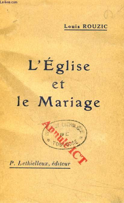 L'EGLISE ET LE MARIAGE