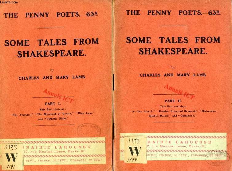 SOME TALES FROM SHAKESPEARE, PARTS I-II (THE PENNY POETS, 63 a-b) (2 VOL.)