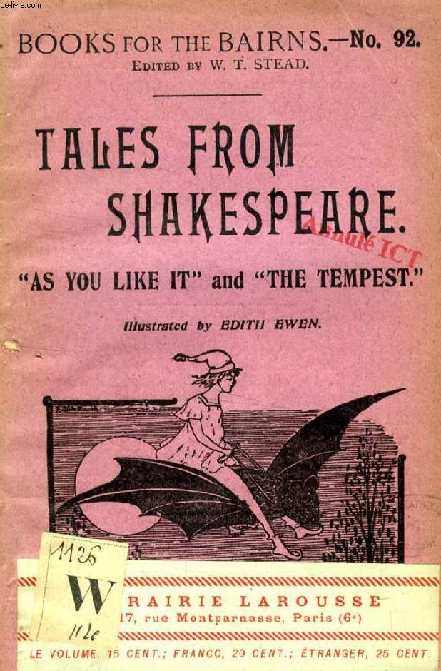 TALES FROM SHAKESPEARE, 'AS YOU LIKE IT' & 'THE TEMPEST' (BOOKS FOR THE BAIRNS, 92)