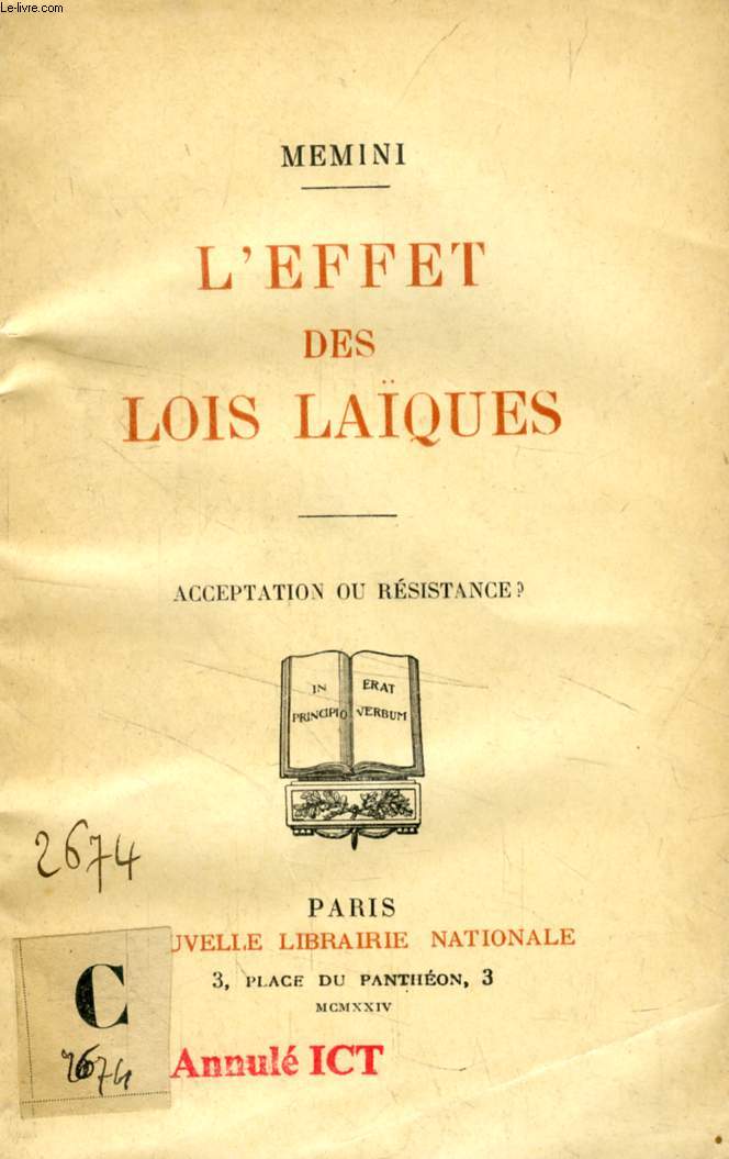 L'EFFET DES LOIS LAQUES, ACCEPTATION OU RESISTANCE ?