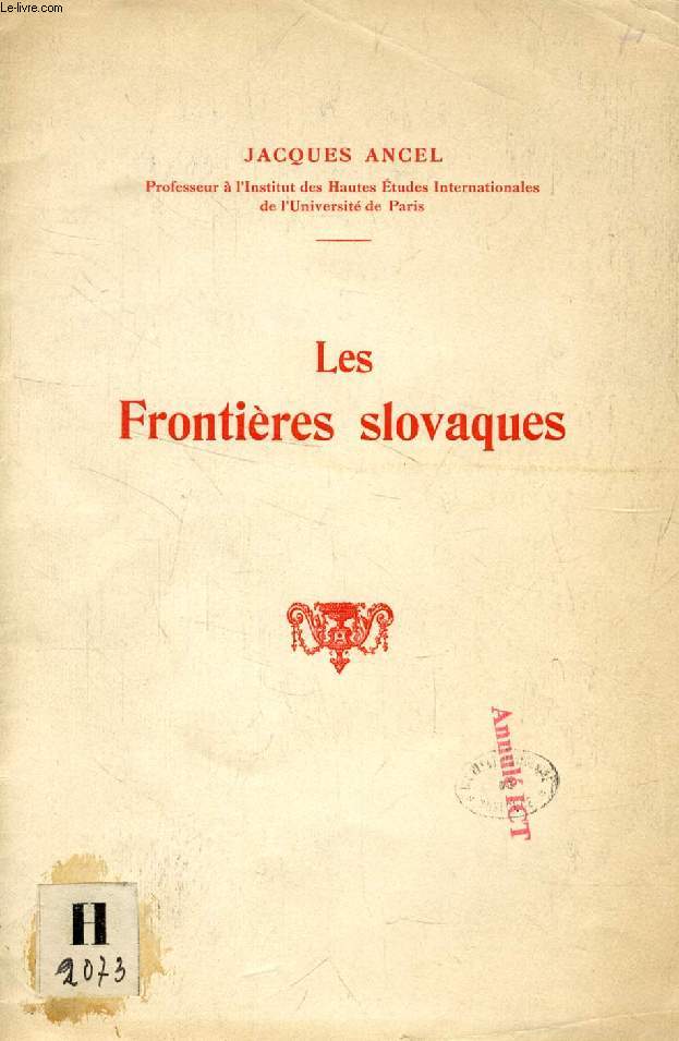 LES FRONTIERES SLOVAQUES