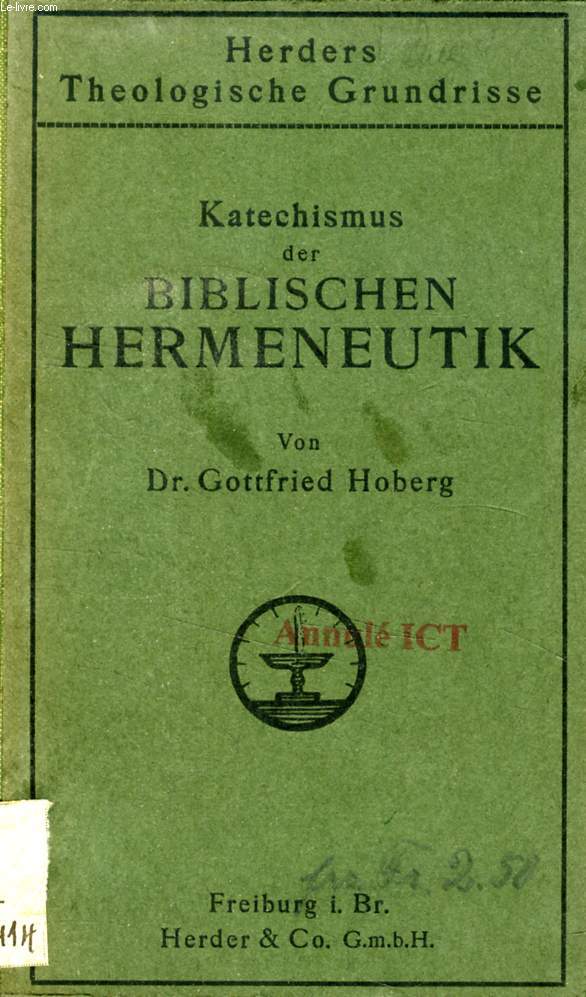 KATECHISMUS DER BIBLISCHEN HERMENEUTIK