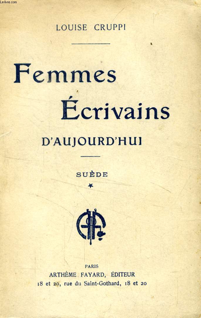 FEMMES ECRIVAINS D'AUJOURD'HUI, I, SUEDE