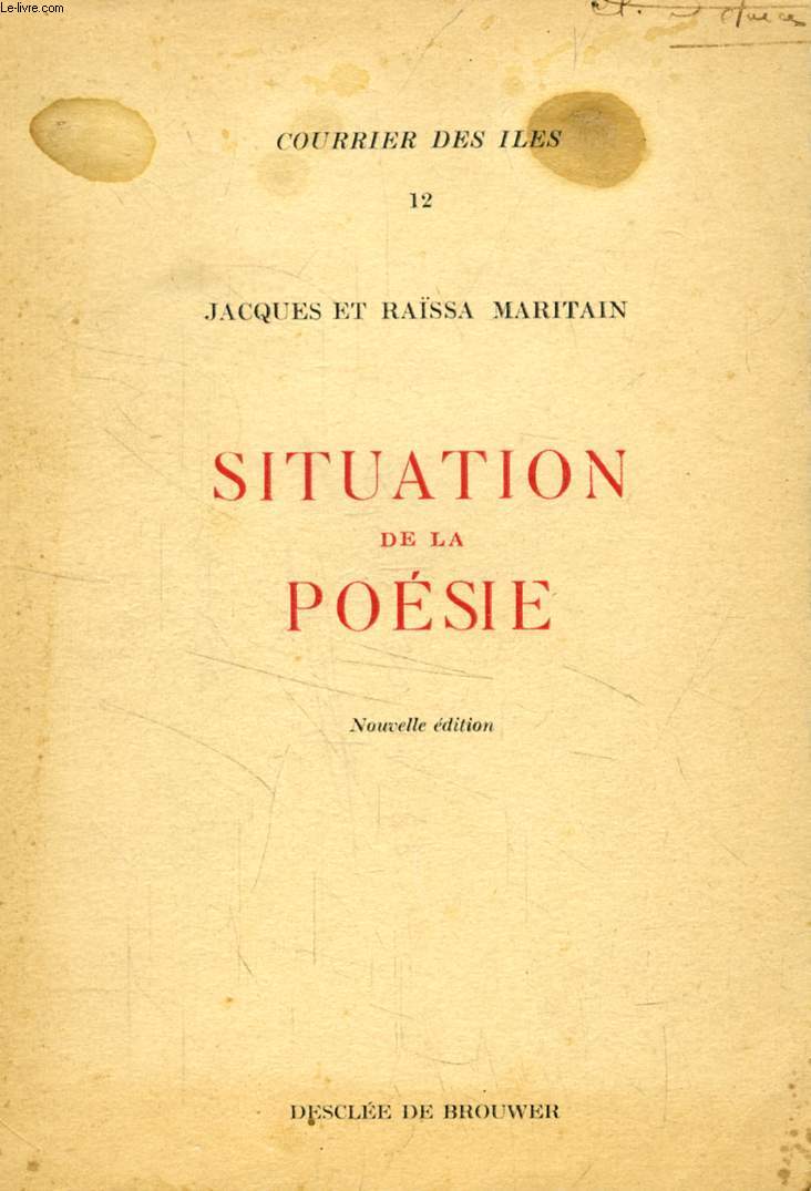 SITUATION DE LA POESIE (COURRIER DES LES, 12)