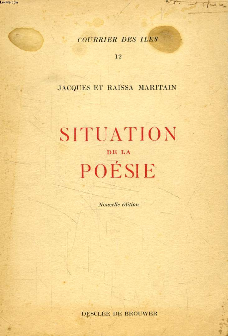 SITUATION DE LA POESIE (COURRIER DES LES, 12)