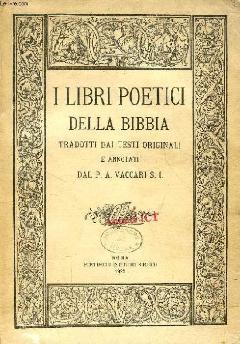 I LIBRI POETICI DELLA BIBBIA