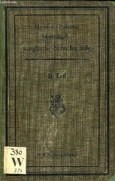 VIEWS OF ENGLISH NATIONAL LIFE, FR DIE OBERSTUFE DER VOLLANSTALTEN UND ZUM SELBSTSTUDIUM