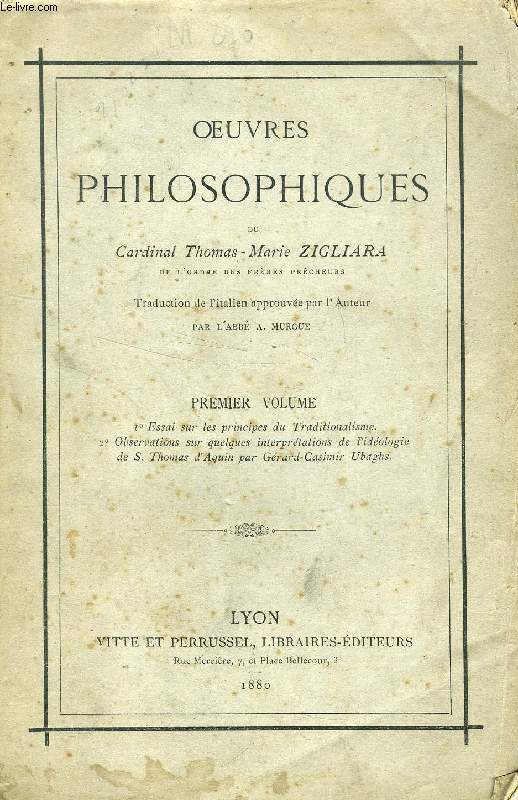 OEUVRES PHILOSOPHIQUES, 3 VOLUMES