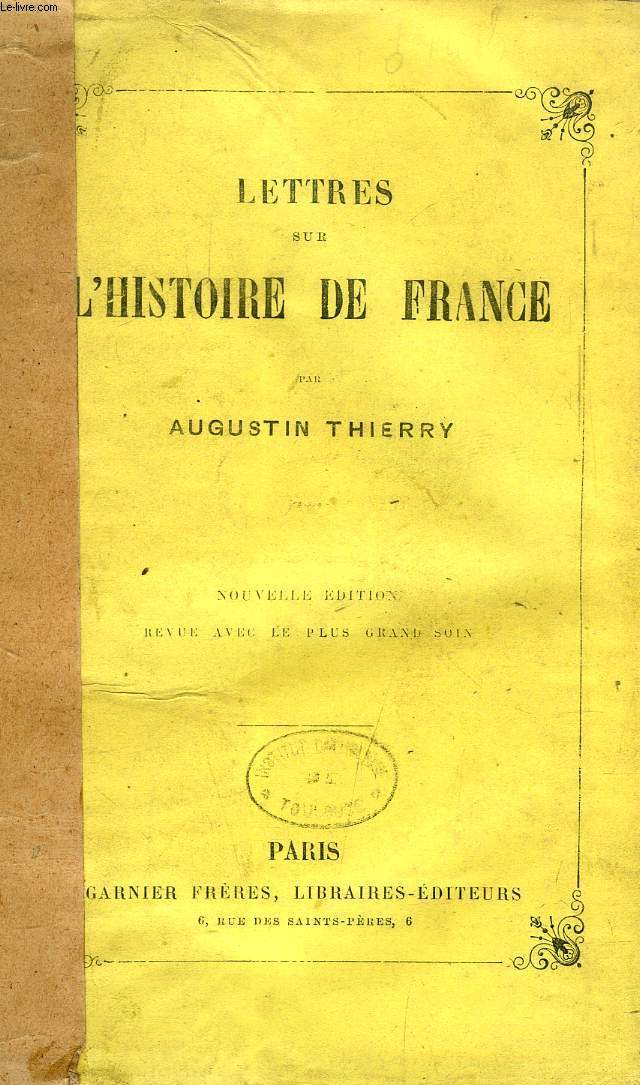 LETTRES SUR L'HISTOIRE DE FRANCE
