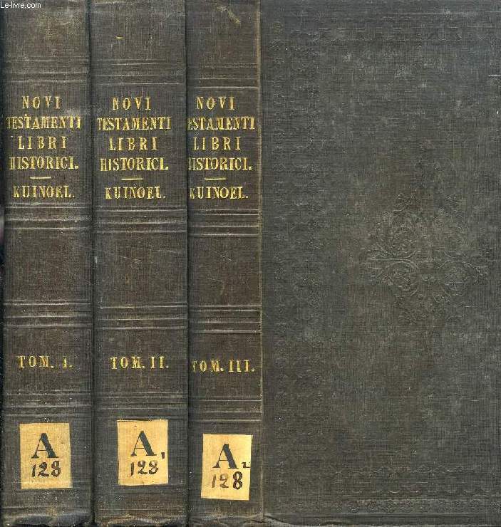 NOVI TESTAMENTI LIBRI HISTORICI GRAECE, TEXTUI RECEPTO APPOSITAE SUNT LECTIONES GREISBACHIANAE, 3 TOMES