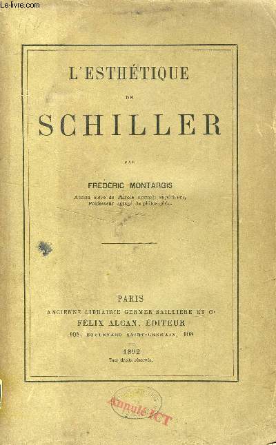 L'ESTHETIQUE DE SCHILLER