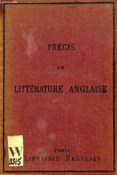 PRECIS DE L'HISTOIRE DE LA LITTERATURE ANGLAISE