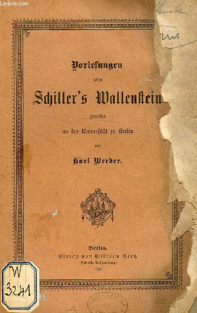 VORLESUNGEN BER SCHILLER'S WALLENSTEIN
