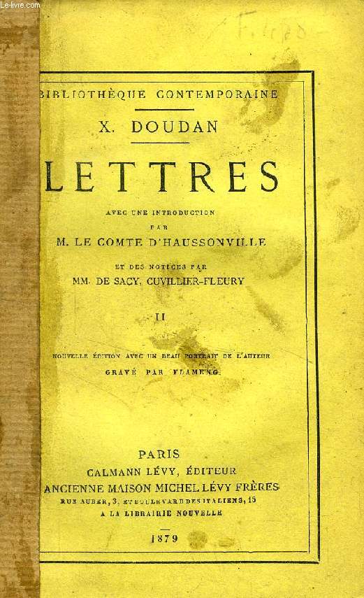 LETTRES, TOME II