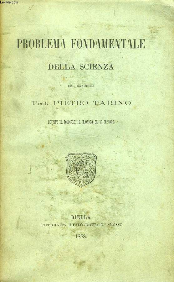PROBLEMA FONDAMENTALE DELLA SCIENZA