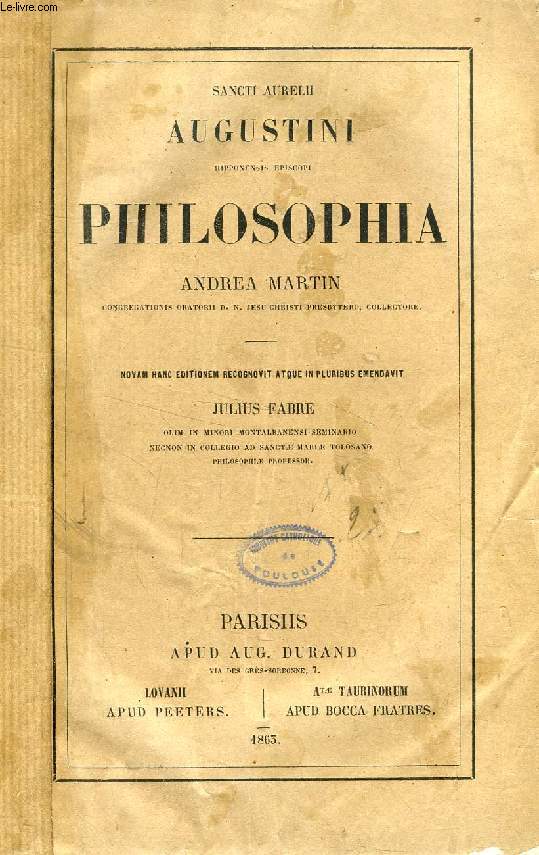 SANCTI AURELII AUGUSTINI PHILOSOPHIA