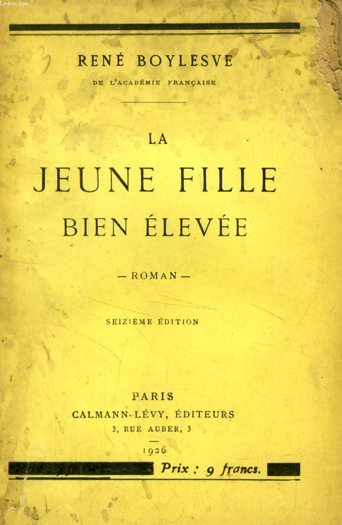 LA JEUNE FILLE BIEN ELEVEE