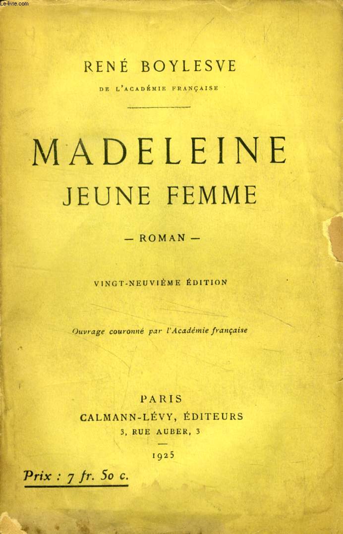 MADELEINE, JEUNE FEMME