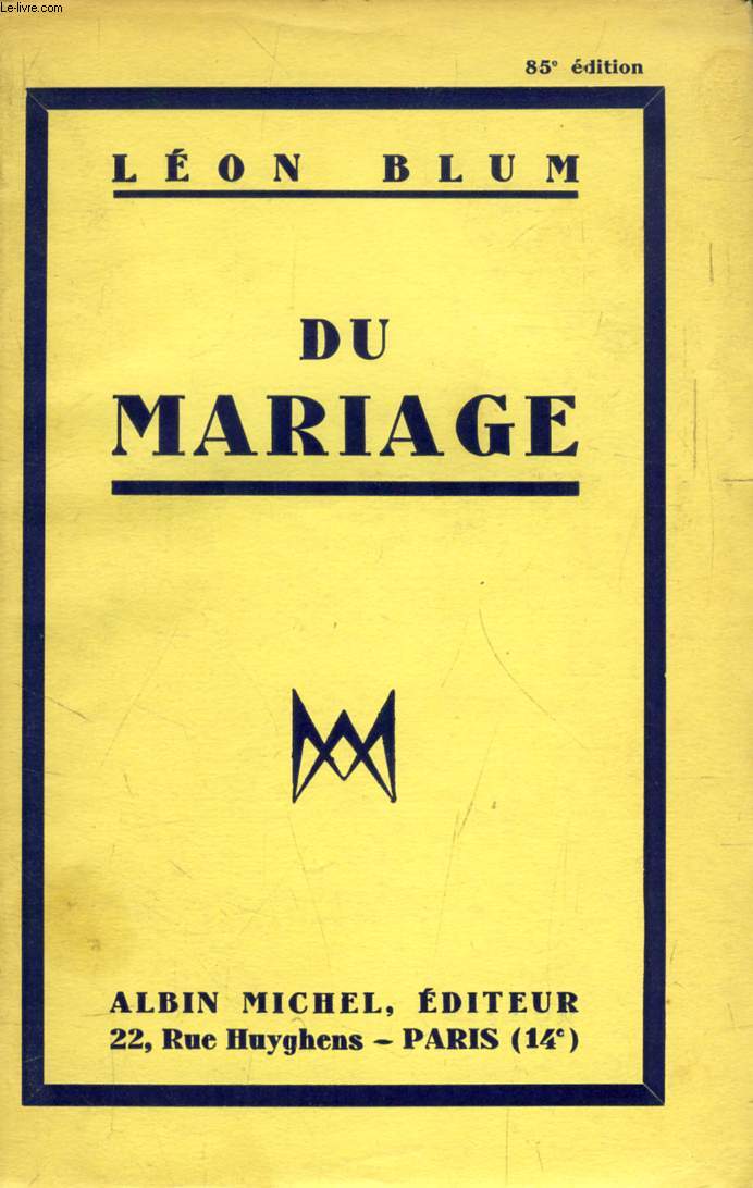 DU MARIAGE