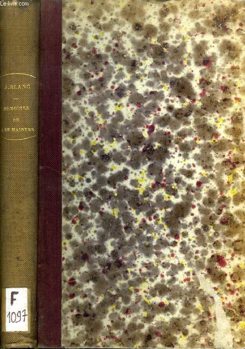 MEMOIRES POLITIQUES ET CORRESPONDANCE DIPLOMATIQUE DE J. DE MAISTRE