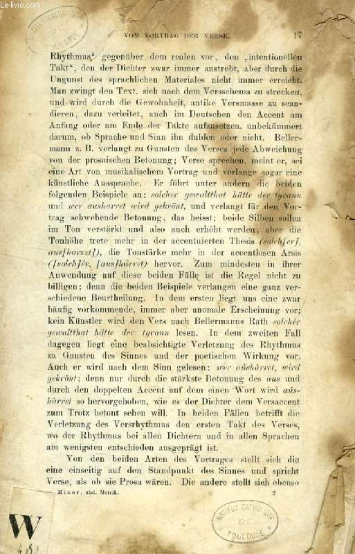 NEUHOCHDEUTSCH METRIK (INCOMPLET)